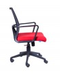 Aria Mid Back Ergonomic Chair In Black & Red Colour