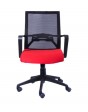 Aria Mid Back Ergonomic Chair In Black & Red Colour