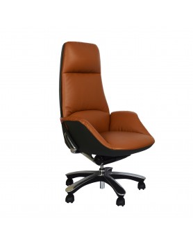 Executive chair in Tan colour leatherette   