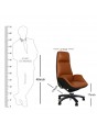 Executive chair in Tan colour leatherette   