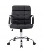 Noah Medium Back Chair in Black Leatherite