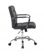 Noah Medium Back Chair in Black Leatherite