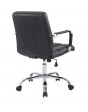 Noah Medium Back Chair in Black Leatherite