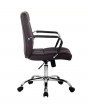 Noah Medium Back Chair in Brown Leatherite