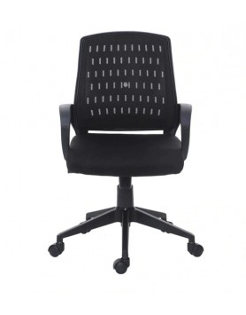 Spots Mid Back Ergonomic Chair In Black Colour