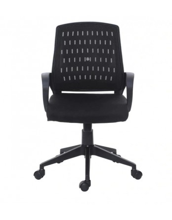 Spots Mid Back Ergonomic Chair In Black Colour